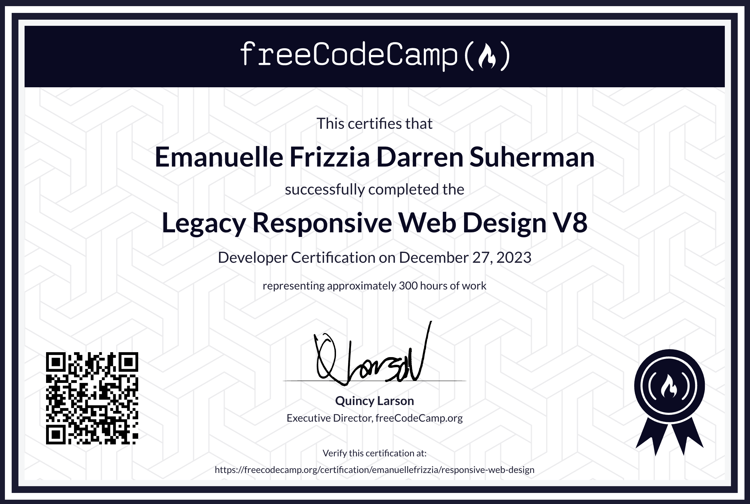 Responsive Web Design certificate